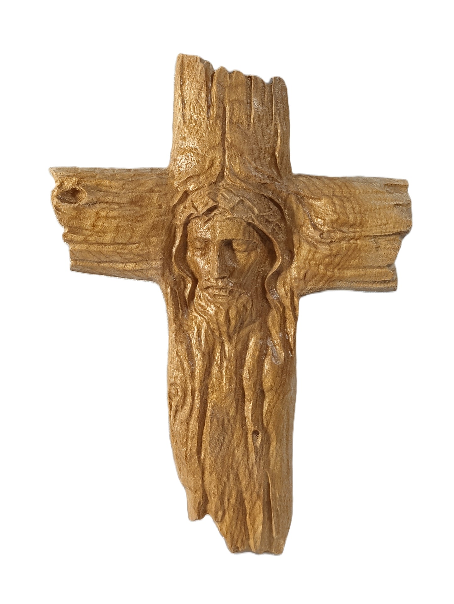 Rustic Wood Cross, Handcrafted, Maple/Birch Veteran Made, American Pride
