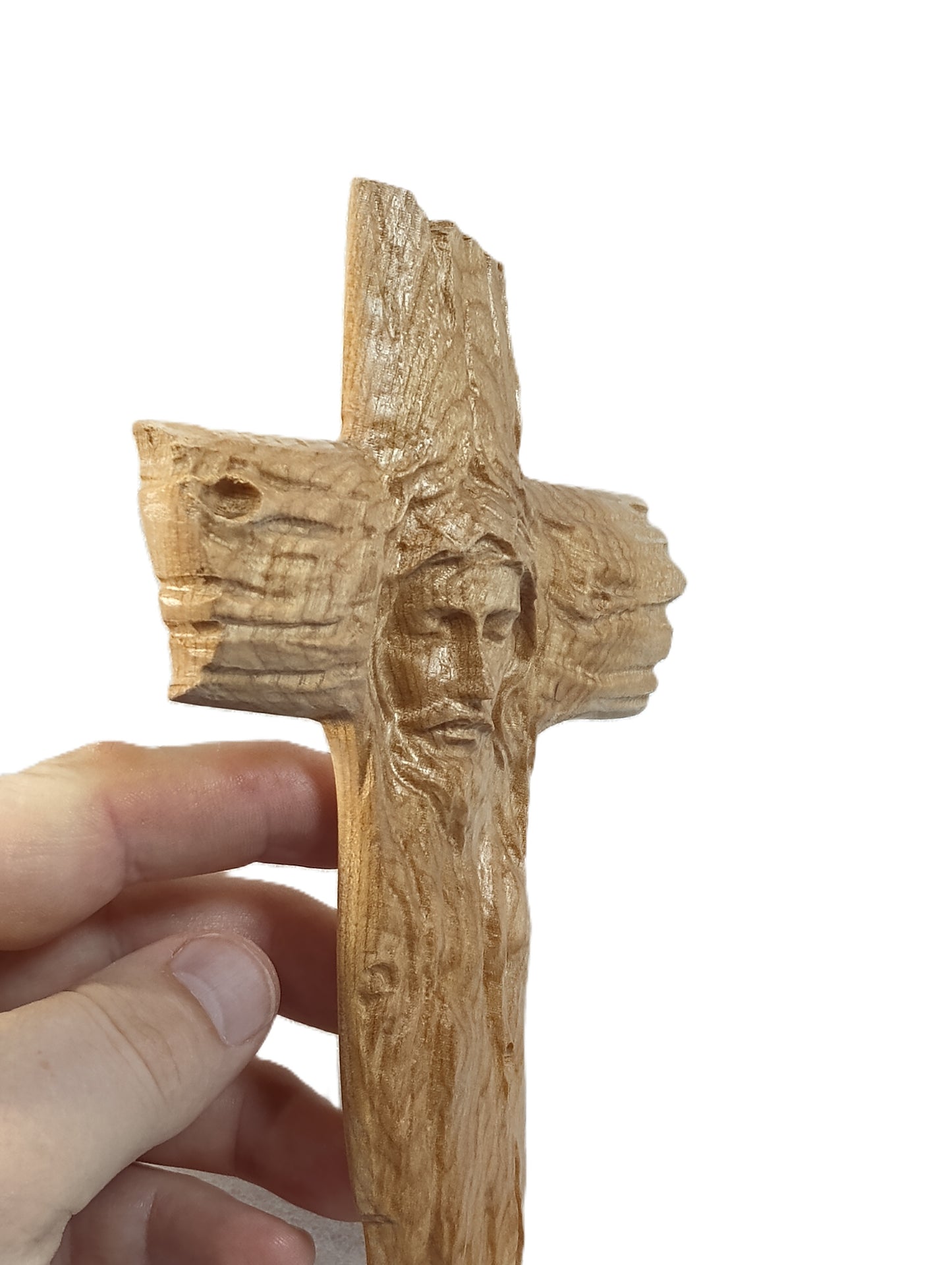 Rustic Wood Cross, Handcrafted, Maple/Birch Veteran Made, American Pride