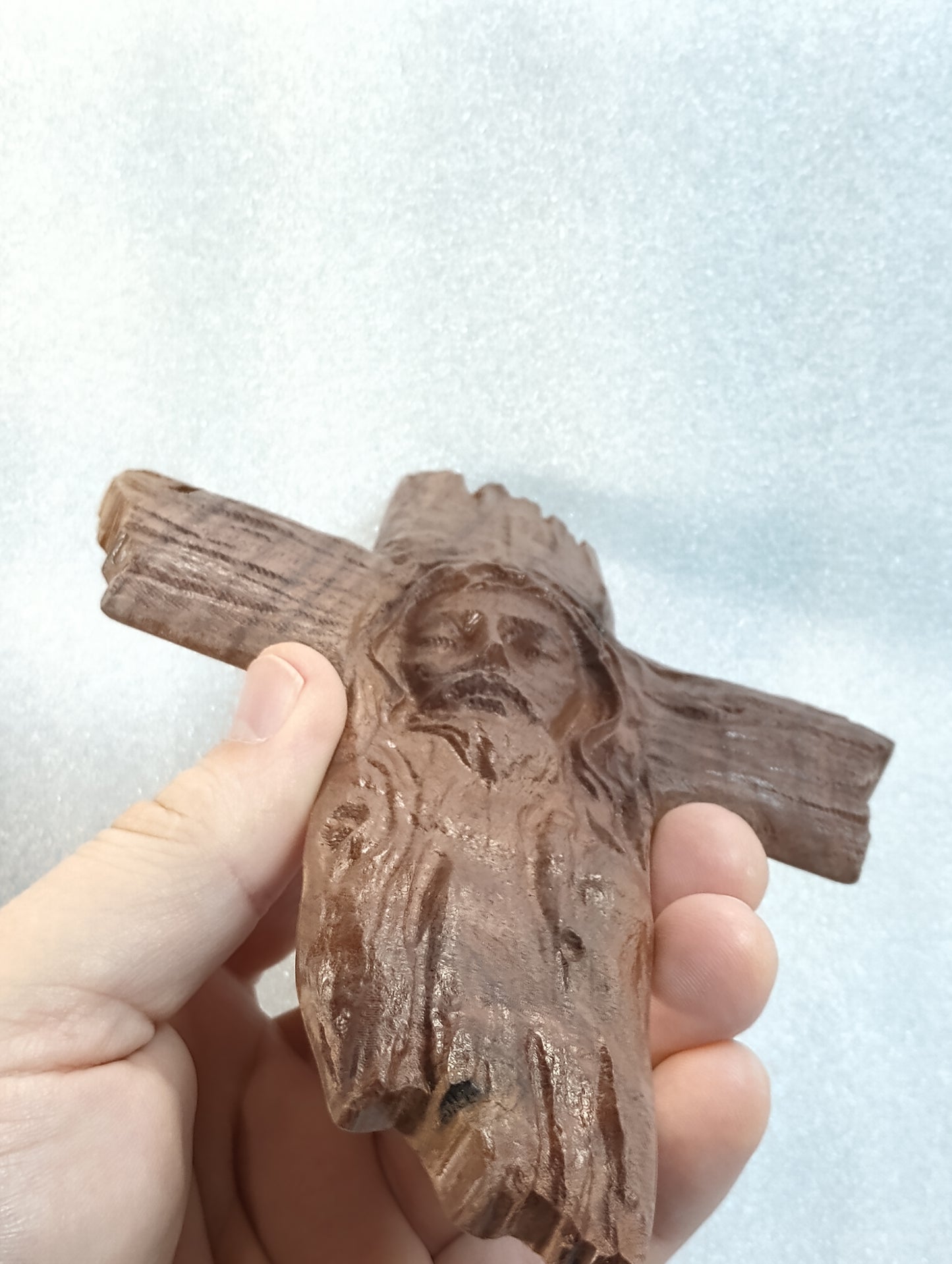 Rustic Wood Cross, Handcrafted, Walnut Veteran Made, American Pride