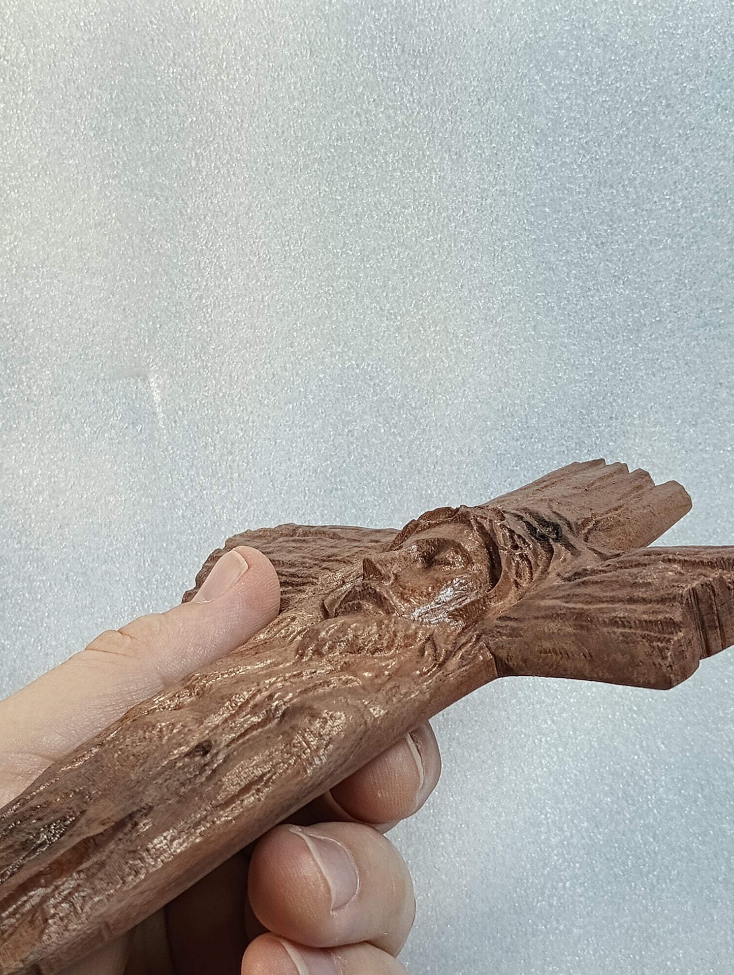 Rustic Wood Cross, Handcrafted, Walnut Veteran Made, American Pride