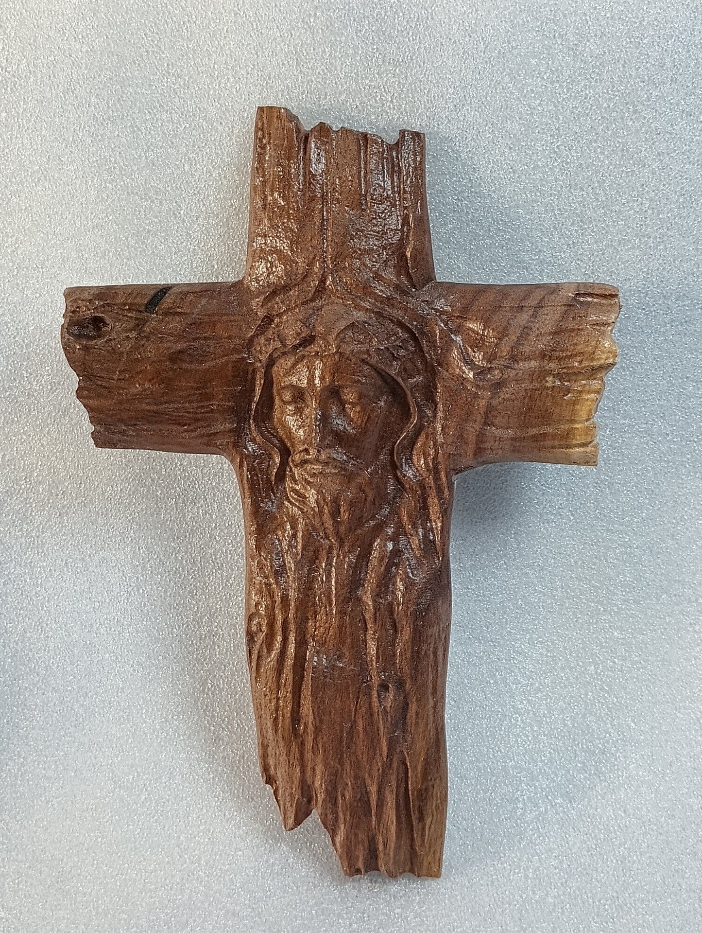 Rustic Wood Cross, Handcrafted, Walnut Veteran Made, American Pride