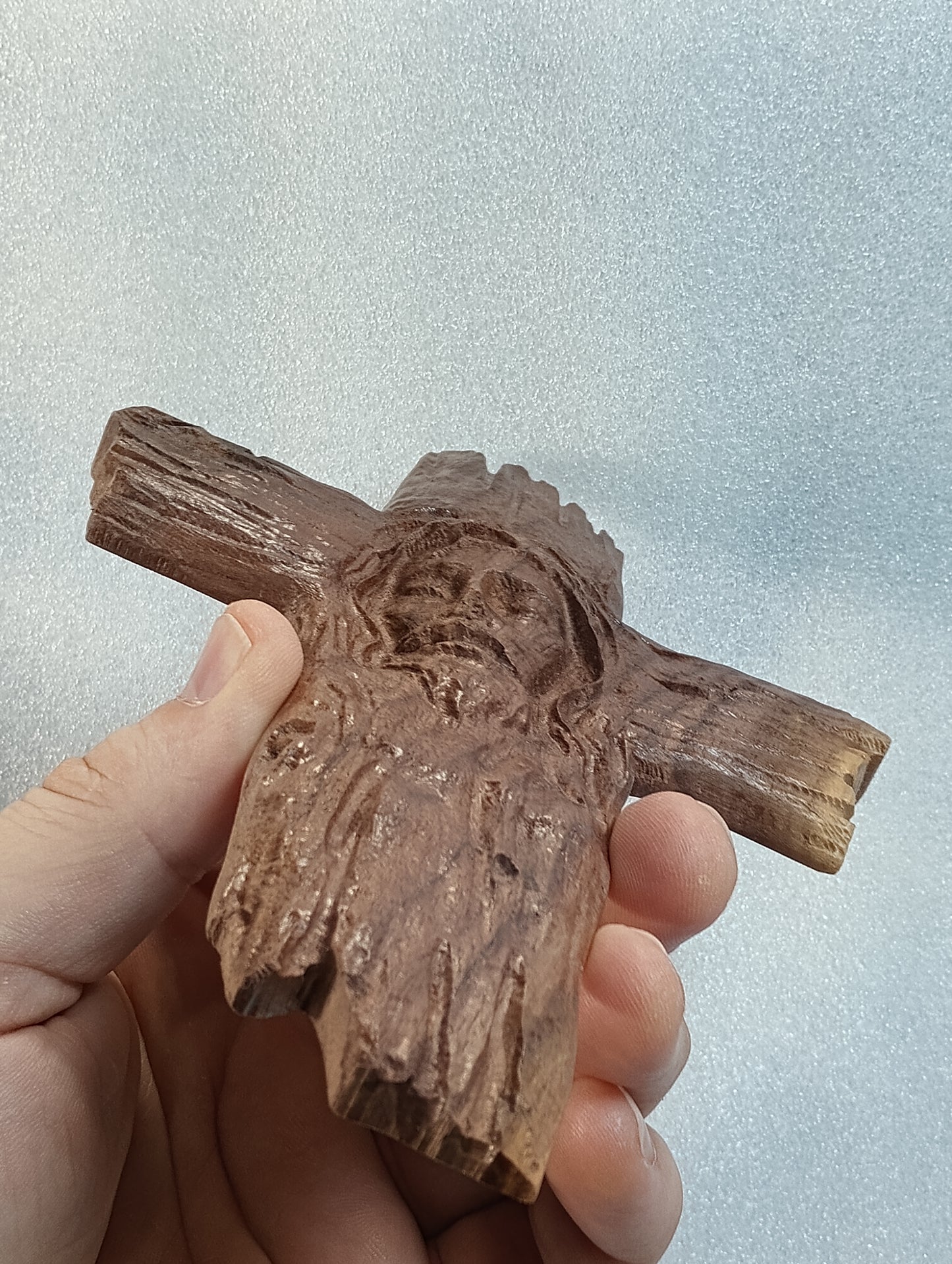 Rustic Wood Cross, Handcrafted, Walnut Veteran Made, American Pride
